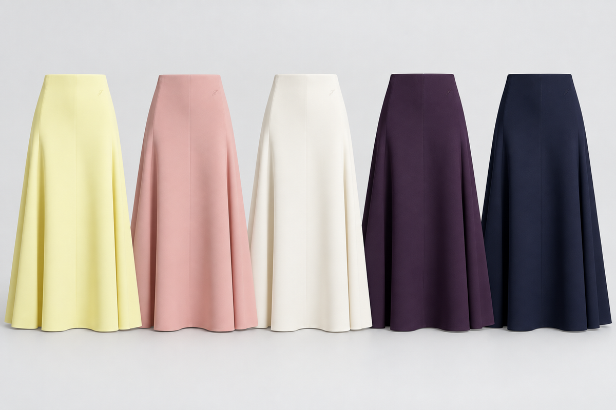 Crepe skirt